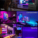 Fita LED RGB Decorativa 5M – Controle Remoto, Várias Cores, Adesiva, Ideal para Quartos, Setup Gamer e Ambientes Modernos