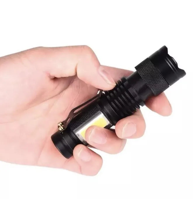 Mini Lanterna Portátil LED Tática – Compacta, Super Brilhante e Recarregável via USB