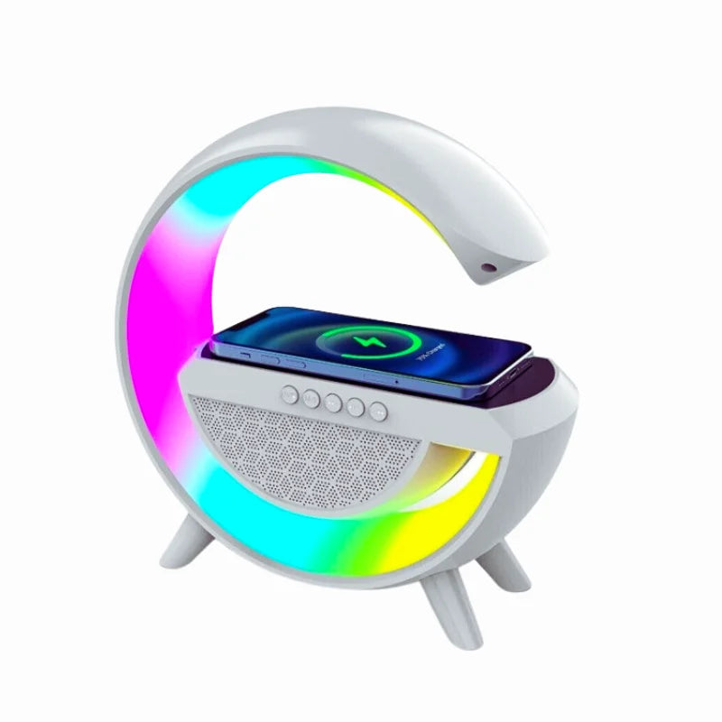 Caixa de Som Bluetooth G-Speaker Smart com Rádio FM, Luminária LED e Carregamento Inteligente – Portátil e Sem Fio