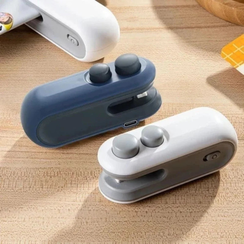 Mini Selador Portátil a Quente – Lacre Hermético Instantâneo | Conserva Alimentos e Evita Desperdício