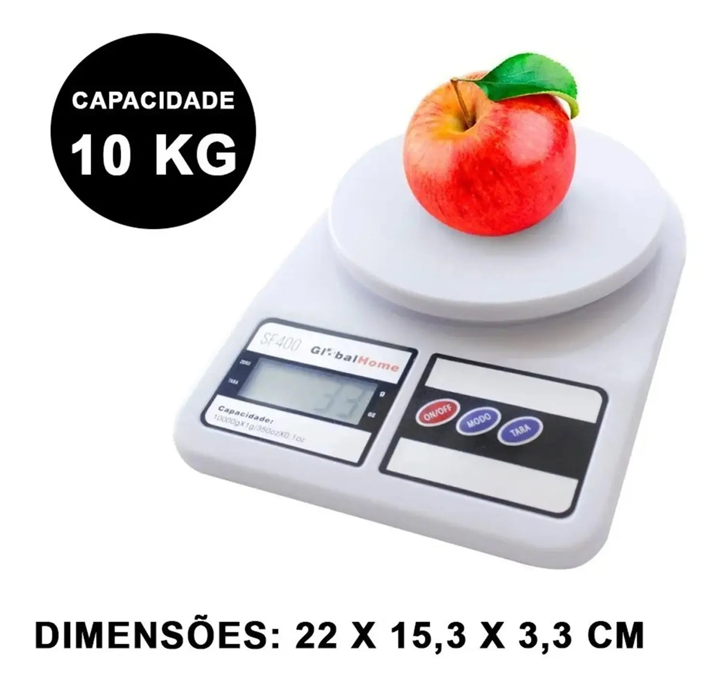 Balança Digital de Alta Precisão 10kg – Compacta e Eficiente!