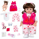 Boneca Bebê Reborn 48cm Menina Girafa Corpo de Silicone