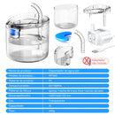 Fonte Bebedouro Elétrico para Gatos e Cães 2L com LED – Água Sempre Fresca e Filtrada