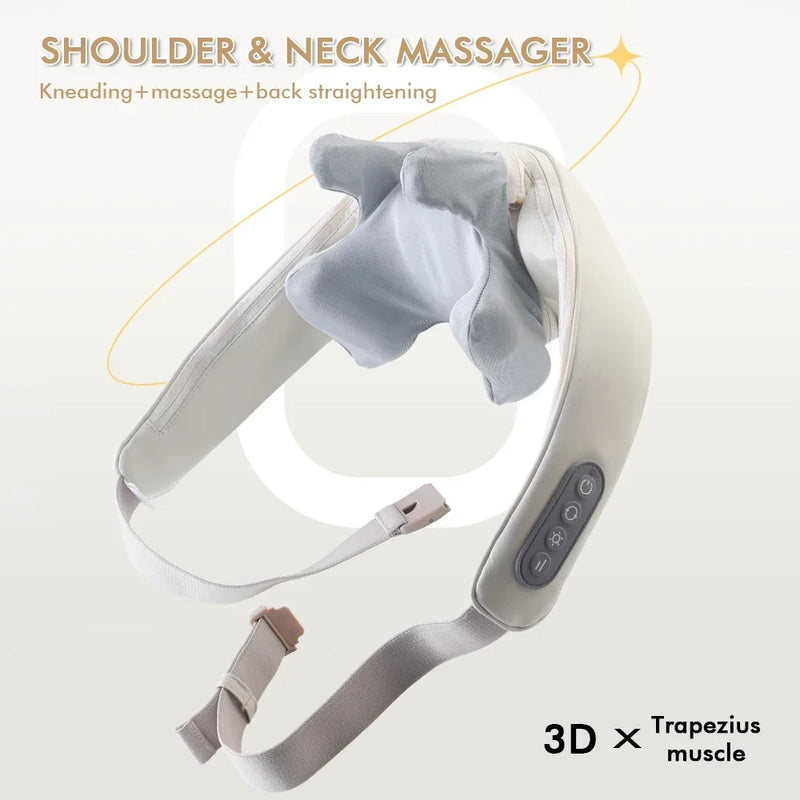 Massageador de Pescoço em U com Vibração – Alívio e Relaxamento em Qualquer Lugar!