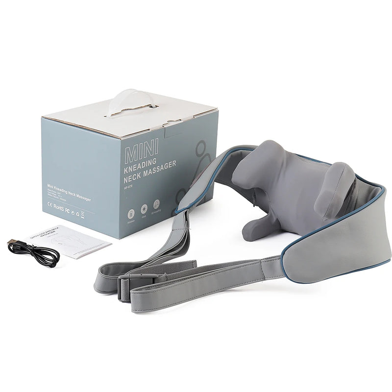 Massageador de Pescoço em U com Vibração – Alívio e Relaxamento em Qualquer Lugar!