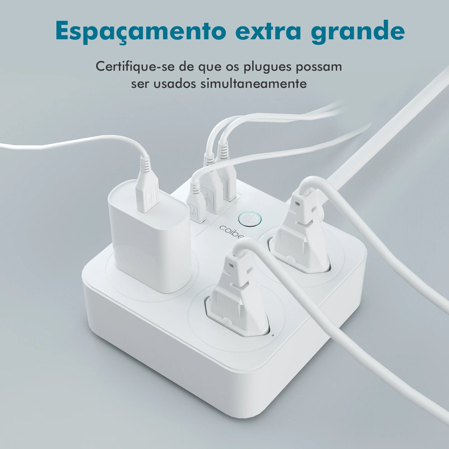 Extensão Elétrica USB Tipo-C com Filtro de Linha – 2m